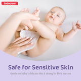 Sudocrem Pure Water Wipes 60 Count - Unscented, Hypoallergenic, Plant-Based Baby Wipes, 99% Water - Extra Strong and Ultra Soft