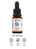 Orange Naturals Vitamin D3 Drops 1000IU 15ml, Natural Orange Flavour with MCT Base, 450 Servings, Daily Vitamin D Supplement for Strong Bone, Healthy Teeth & Active Living, Easy-to-Take Liquid Formula