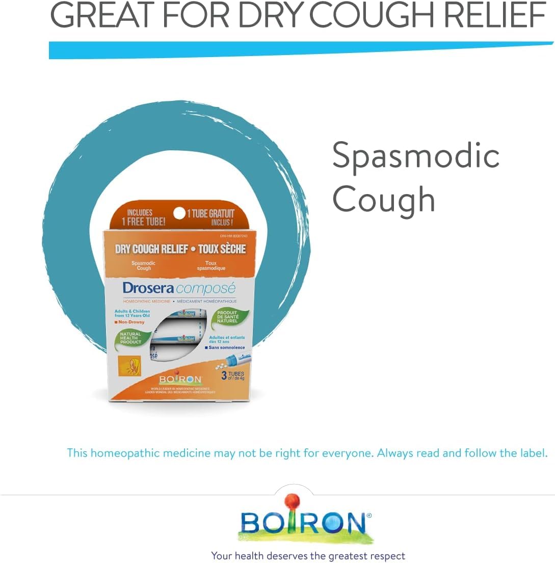 Boiron Drosera Compose Dry Cough Relief Spasmodic Cough, 12 Gram