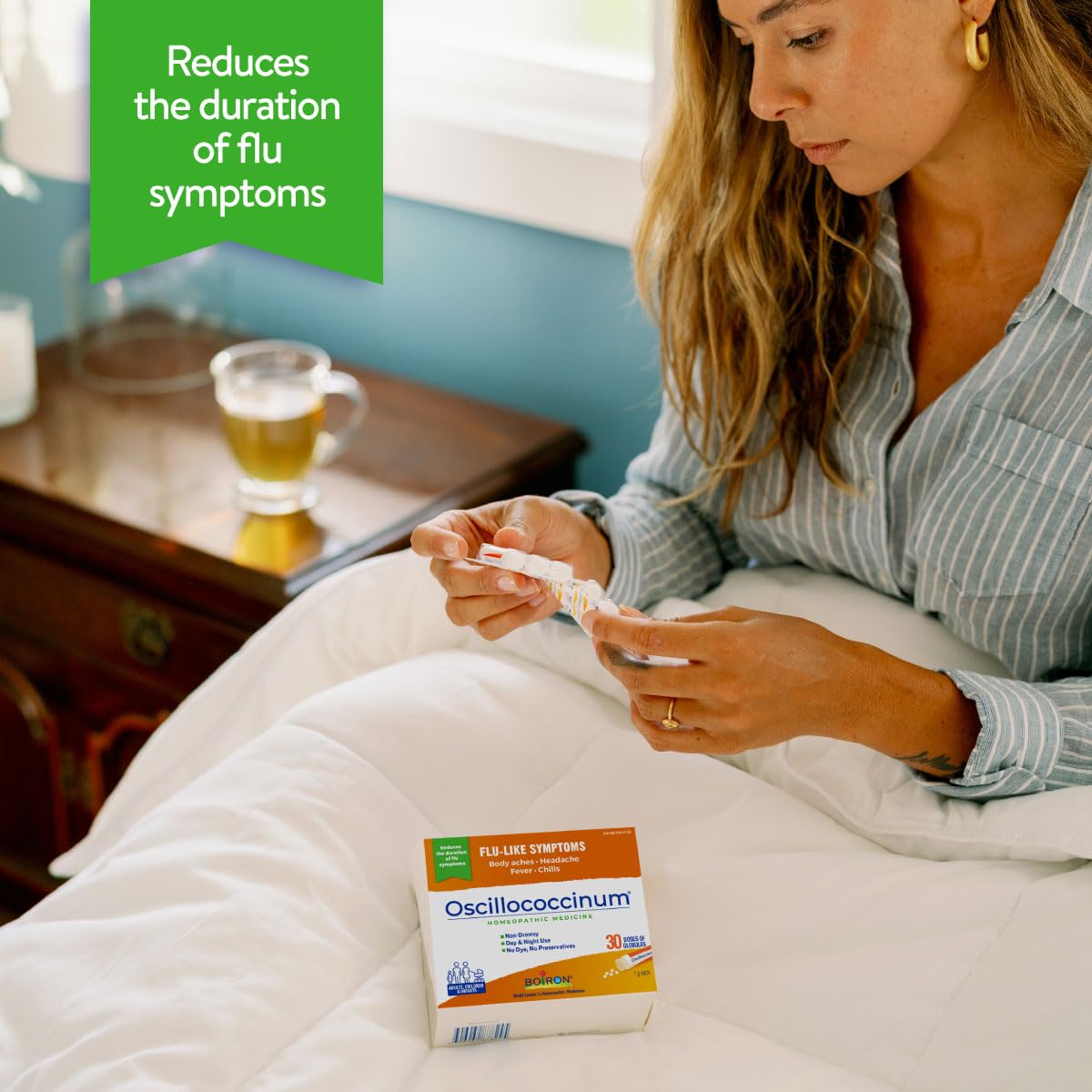 Boiron Oscillococcinum 6 Doses, Homeopathic Medicine for Flu-like Symptoms; Reduces the duration of flu-like symptoms such as body aches headaches fever and chills; Kosher