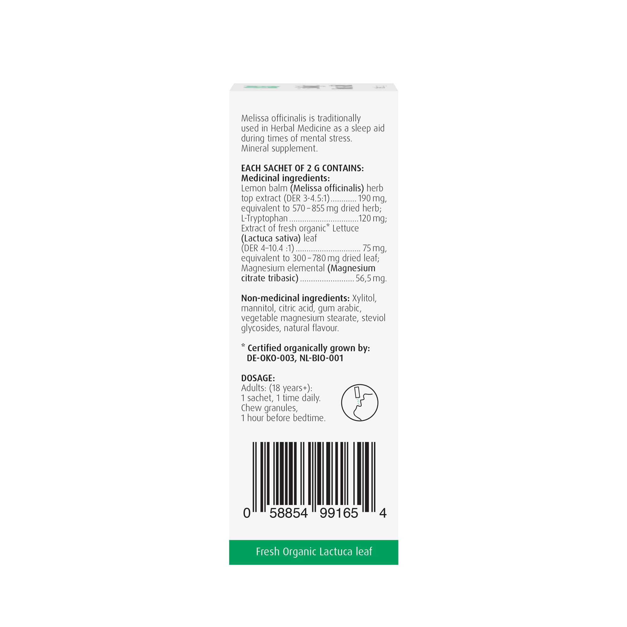A.Vogel Goodnight! Organic Natural Sleep Aid with Lemon Balm, Lactuca Sativa, L-Tryptophan and Magnesium - Non-Habit Forming Granules for Fast-Acting Restful Sleep 14 x 2g Sachets
