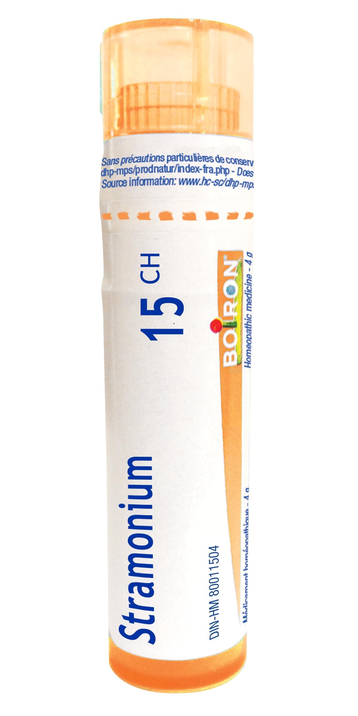 Boiron Stramonium 15ch,Homeopathic medicine. Each tube contains 4 g (approximately 80 pellets)