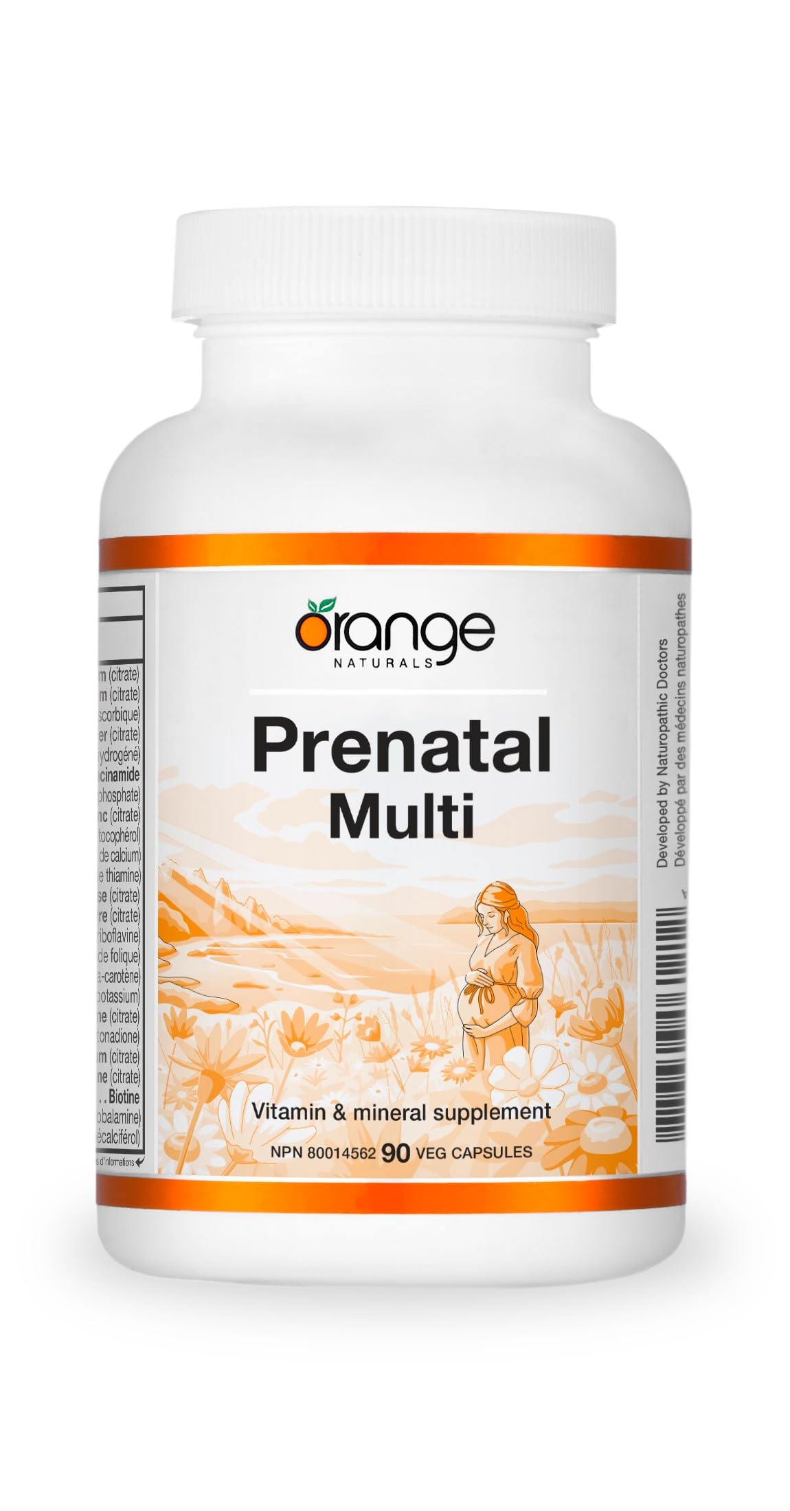 Orange Naturals - Prenatal Multivitamin for Women, 90 Capsules - Provides Essential Nutrients for Healthy Pregnancy - Supports Development of Bones, Eyes, Nerves & Immune System in the Fetus