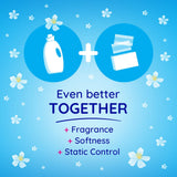 Fleecy Fresh Air Fabric Softener - Long-Lasting Freshness, Fade Control, Easy to Use Liquid Fabric Softener for Extra Soft Care & Soft as a Mother's Touch - Natural Ingredients 110 Loads, 2.6 Liter