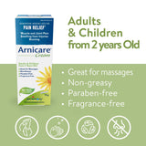 Boiron Arnicare Cream for Pain Relief, Muscle Pain and Joint Pain Relief, Swelling from injuries, Bruise & Bruising, from Natural Sourced Plants Including Arnica Montana, 70g