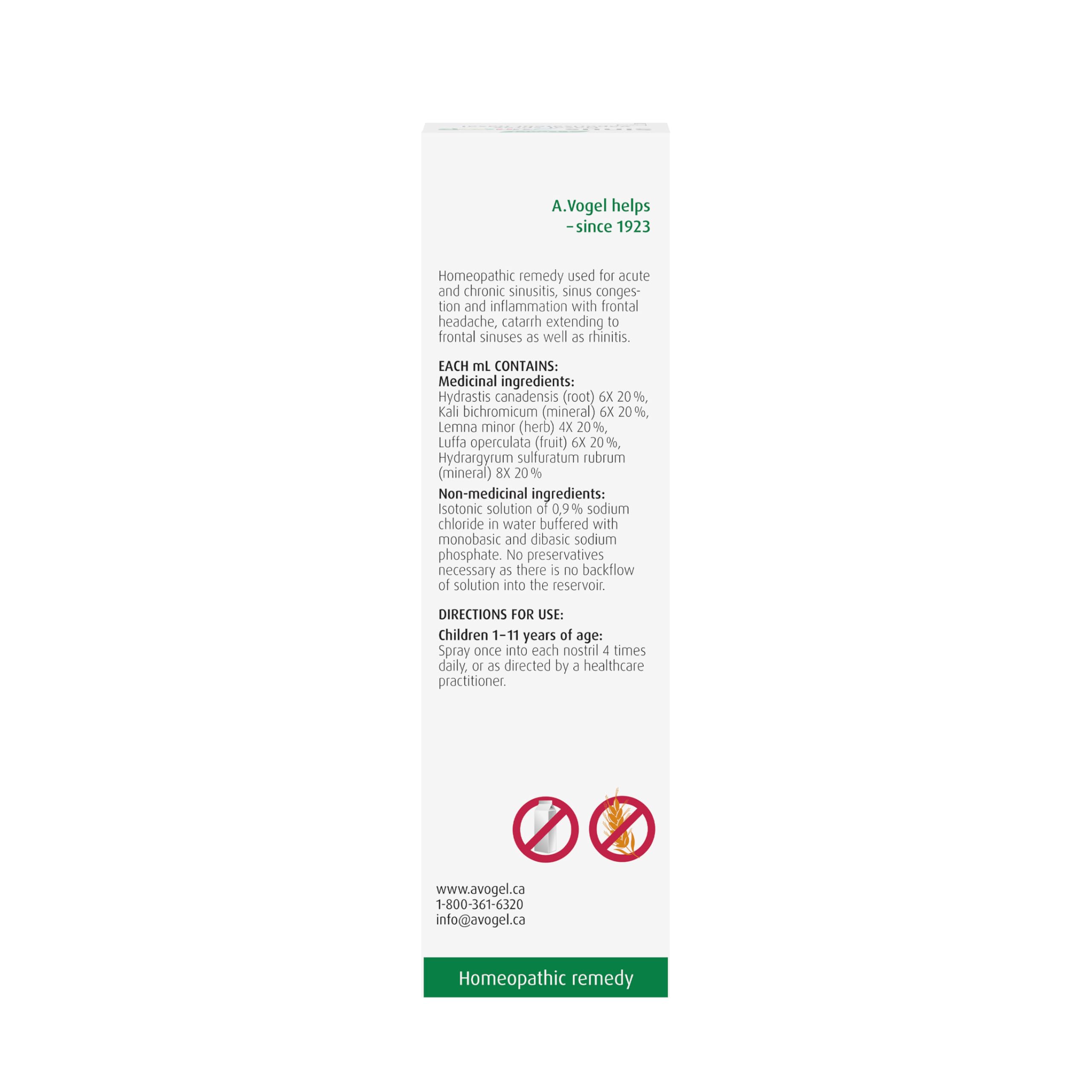 A.Vogel Sinus Junior Nasal Spray 20 ml - Natural Sinus Spray for Kids – Ages 1+