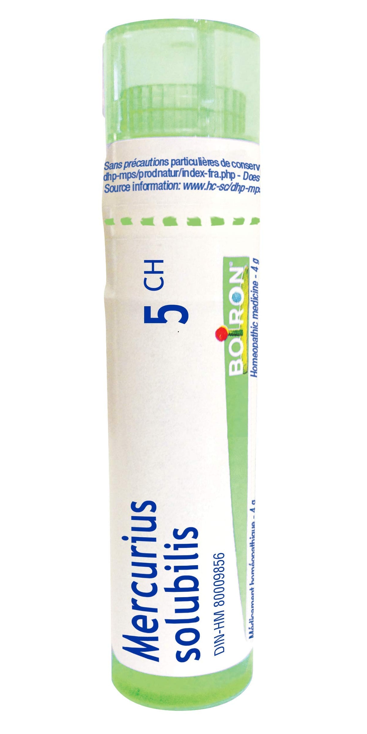 Boiron Mercurius solubilis (solubilis) 5ch,Homeopathic medicine. Each tube contains 4 g (approximately 80 pellets)