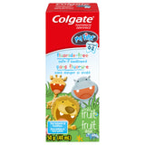 Colgate My First Infant and Toddler Training Toothpaste, Fluoride Free Baby Toothpaste, Ages 0-24 Months, Safe If Swallowed, Gently Cleans and Removes Plaque with Brushing, Mild Fruit Flavour, 40 mL