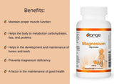 Orange Naturals - Magnesium Glycinate - 180mg 60 v-caps 60-Day Supply - Magnesium Bisglycinate Supplements - Relaxation, Sleep Support, Pressure Relief, Healthy Bones, Healthy Teeth & Muscle Function