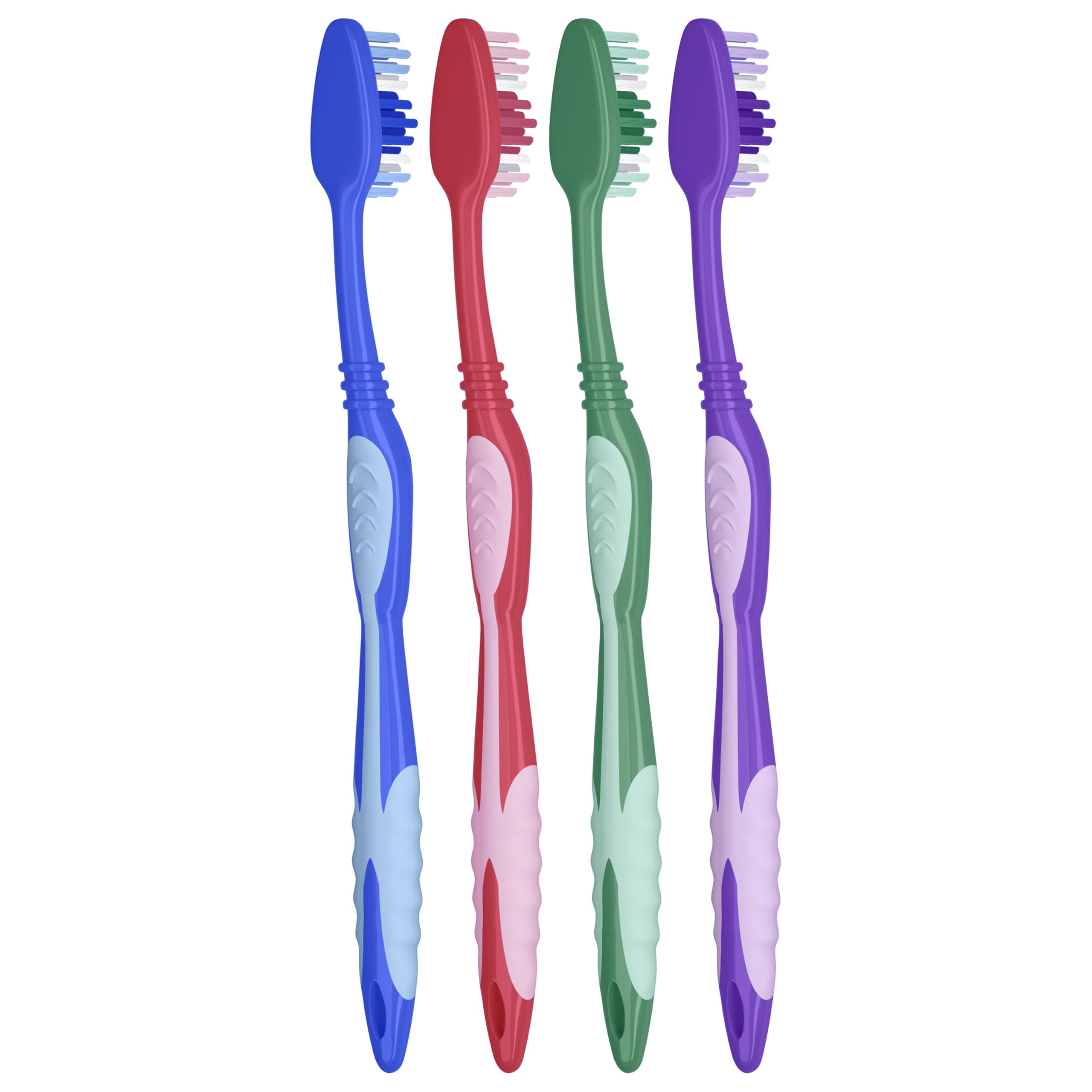 Colgate Soft Toothbrush Value 24 Pack - Extra Clean with Circular Power Soft Bristles, Grip Handle, 4 Toothbrushes, Multicoloured
