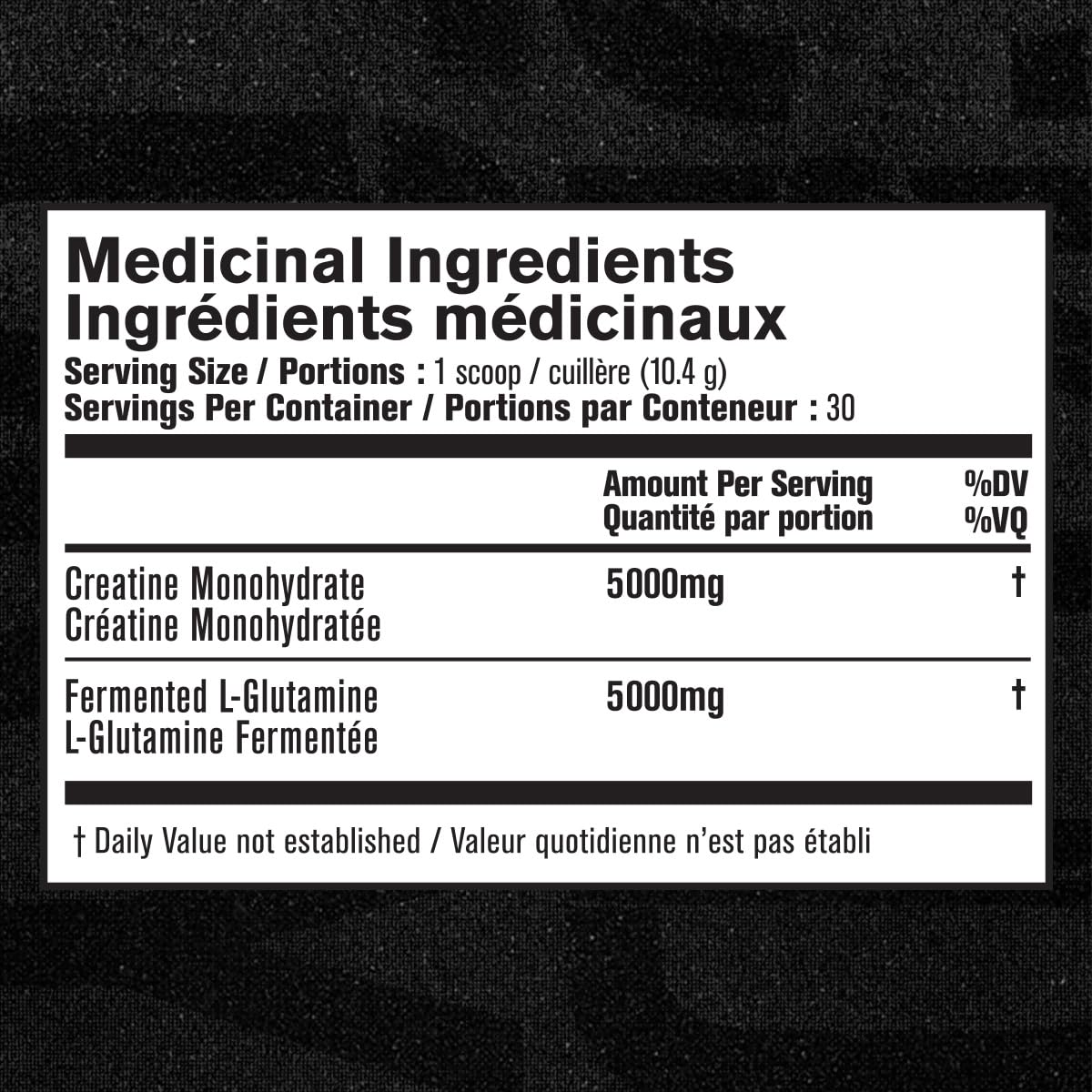 Creatine + Glutamine - Canadian-Owned Supplement with L-Glutamine - 30 Servings