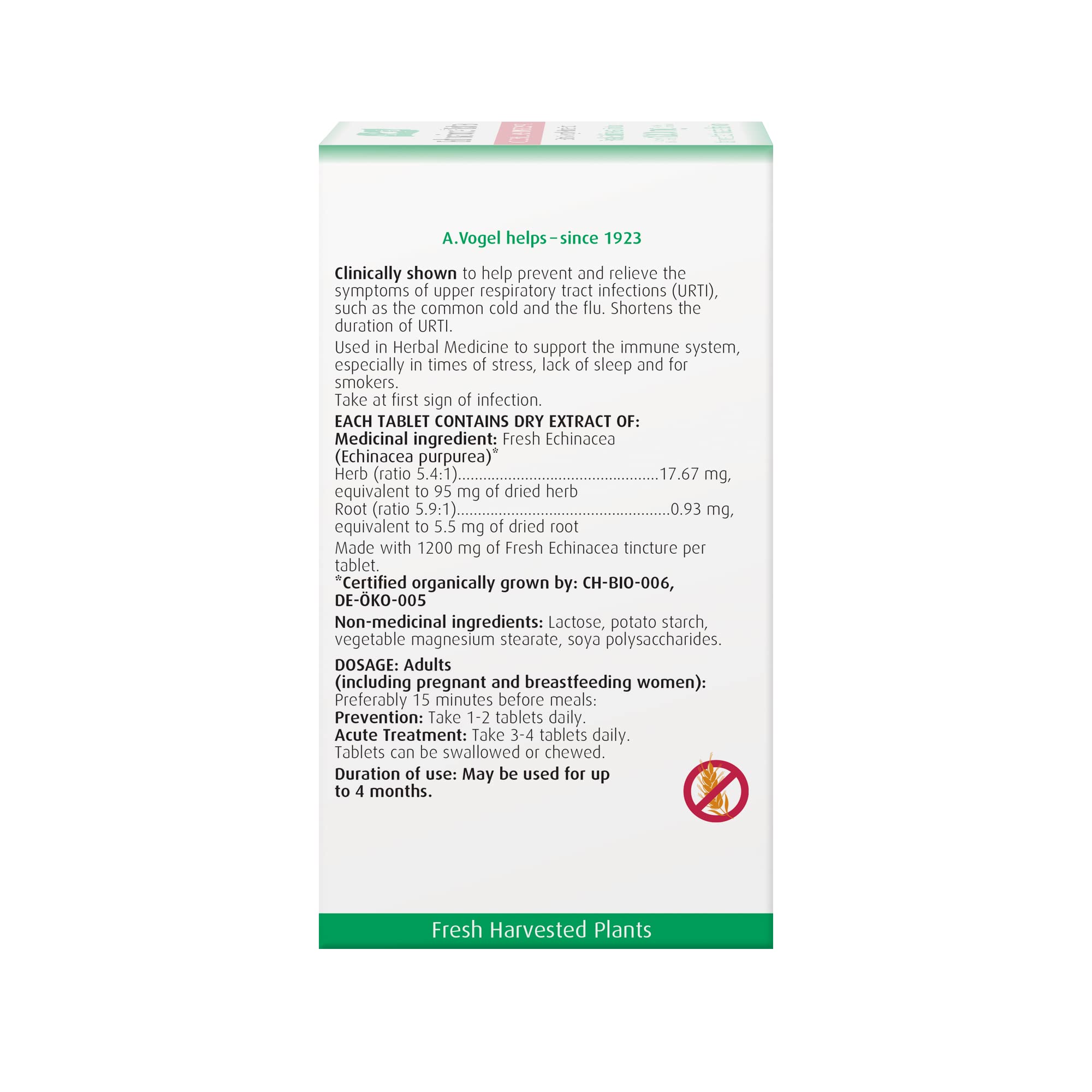 A.Vogel Echinaforce Extra Strength Echinacea Tablets - Immune Support for Cold and Flu Relief - 1200mg Organic Echinacea - Safe for Pregnant and Breastfeeding Women - 120 Tablets