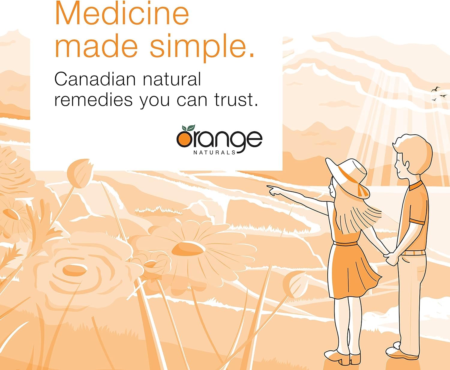 Orange Naturals - L-Theanine with Magnesium Bisglycinate 250mg, 60 Capsules 60-Day Supply - Enhanced Sleep and Relaxation Support without Drowsiness, Promotes Mental Calmness - Vegan and Non-GMO