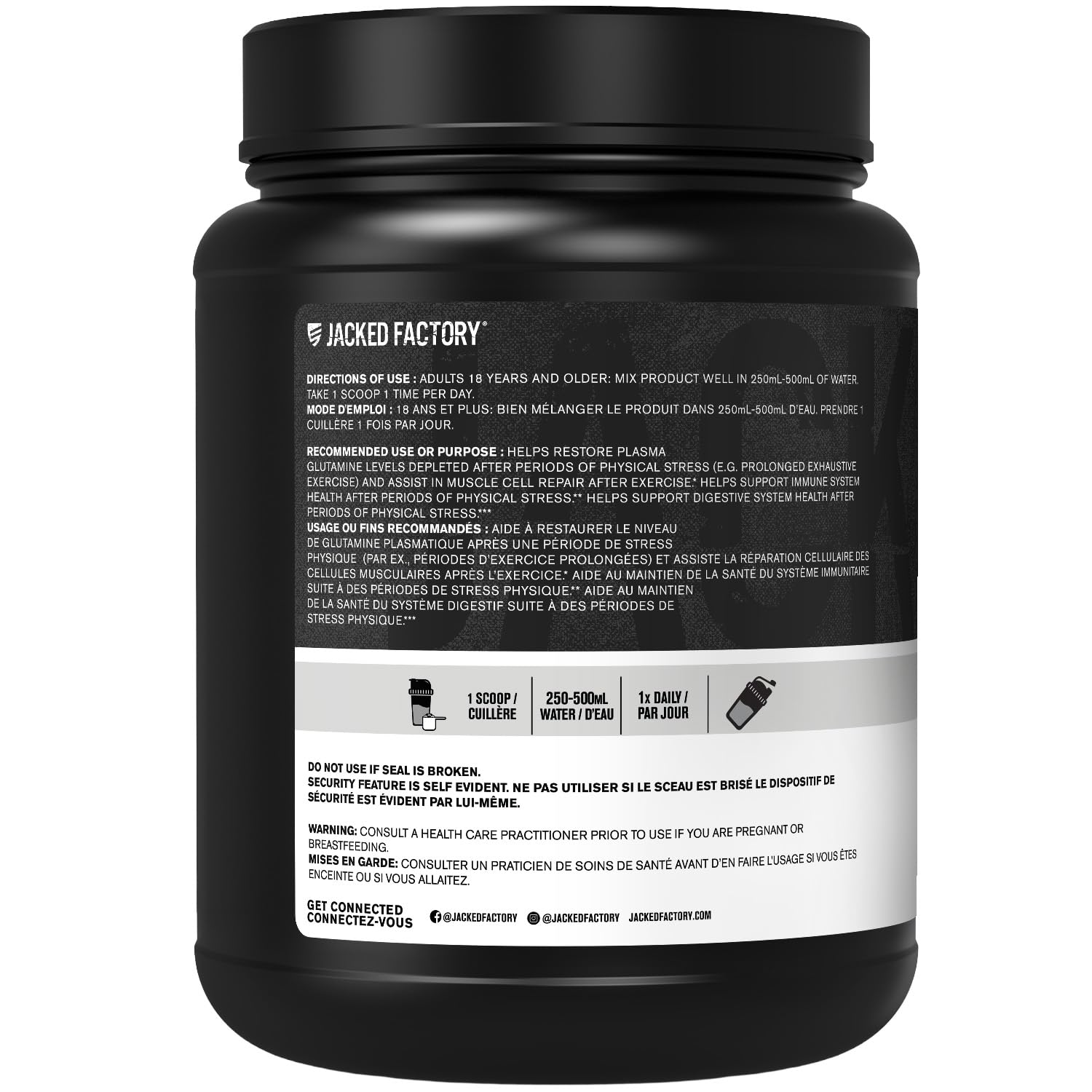 L-Glutamine Powder 200 Servings - Vegan Fermented L Glutamine Powder for Post Workout Muscle Recovery, Immunity, Digestive Health - Tested & Trusted, No Artificial Fillers - Unflavored
