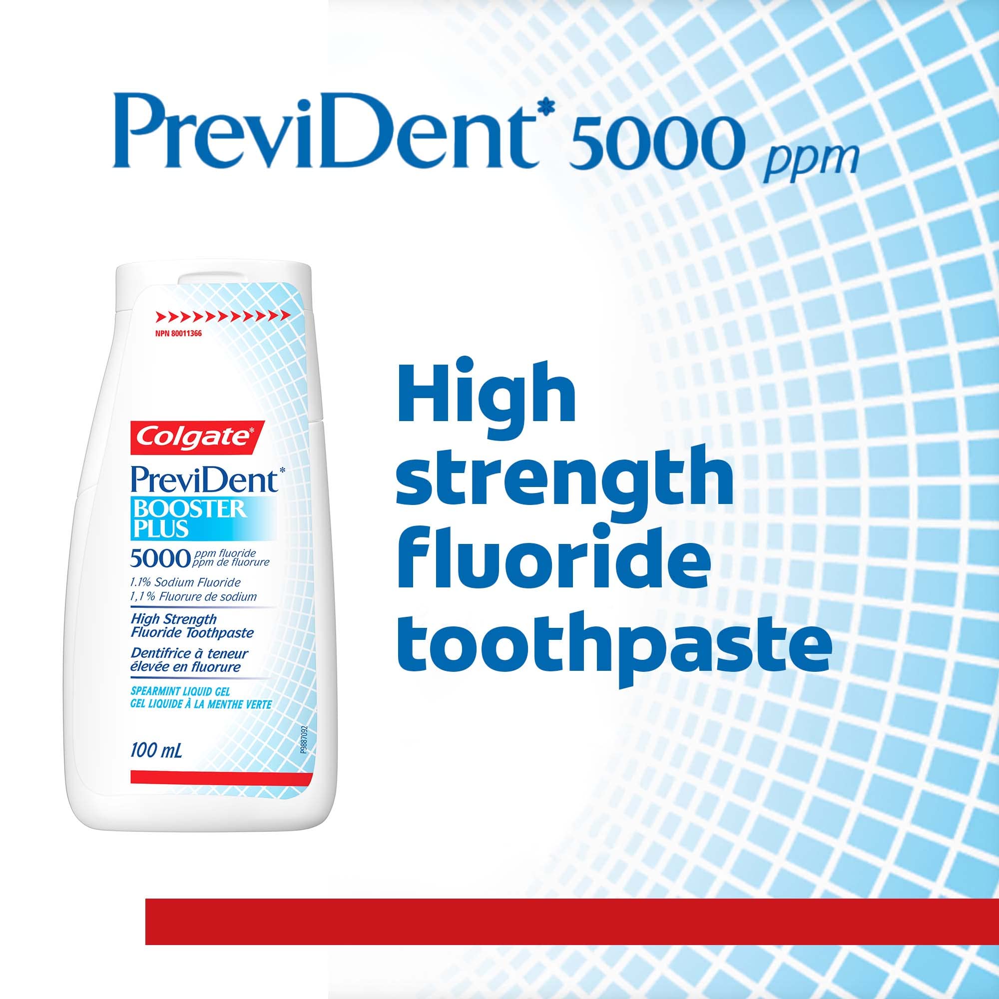 Colgate PreviDent 5000 ppm Booster Plus Toothpaste - Spearmint, 100mL - Fluoride Enamel Protection, Sensitive Teeth Relief, Travel Size - Dentifrice for Daily Oral Care (Package May Vary)