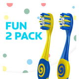 Colgate Kids Full Size Toothbrush (2 Pack) with Extra Soft Bristles for Ages 2 and Up, Toddler Toothbrush Featuring Bluey, Suction Cup for Easy Storage, Gentle for Toddlers