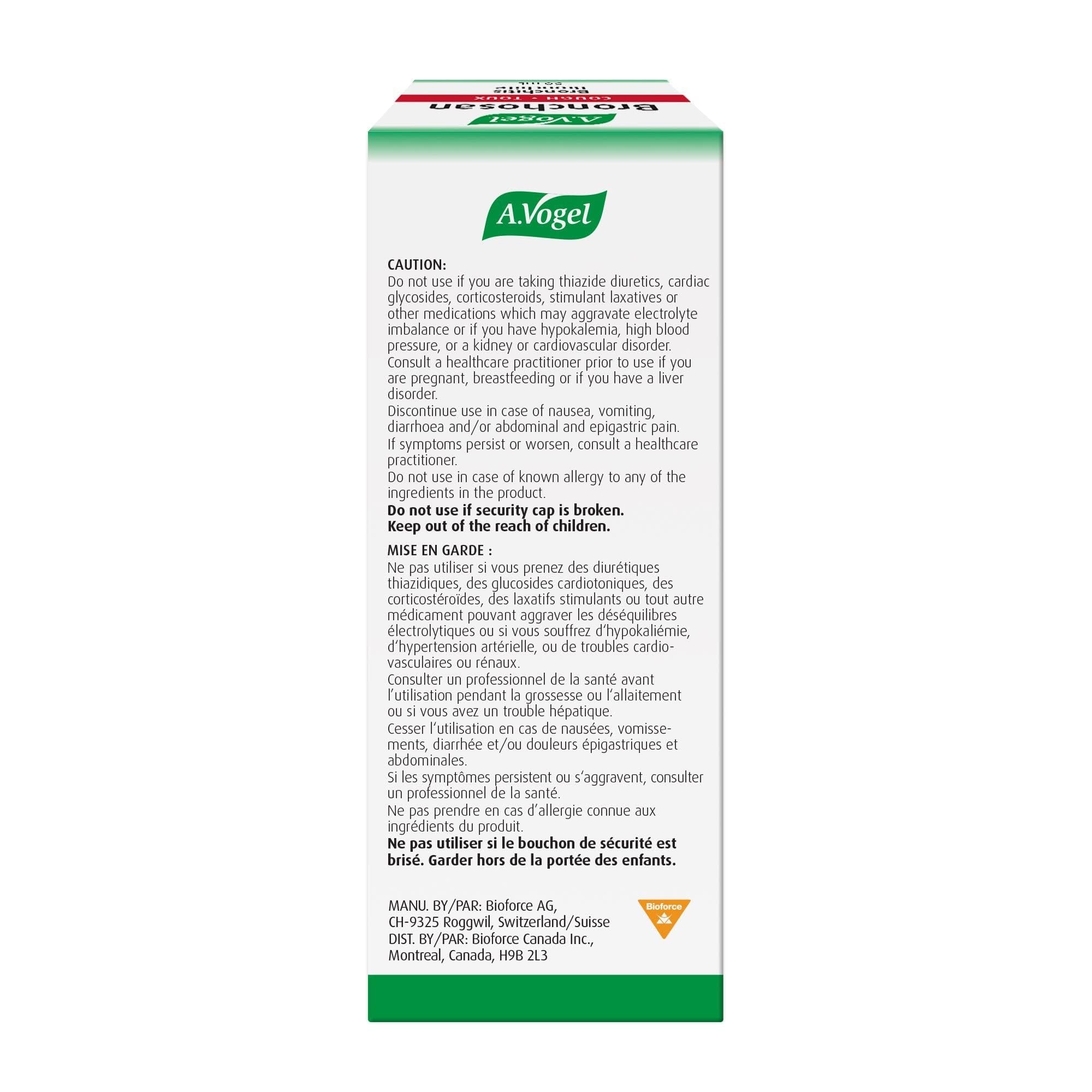 A.Vogel Bronchosan Natural Herbal Cough Syrup with Ivy Leaf for Chest Congestion & Mucus Relief – Soothes Productive Coughs – Sugar-Free, Non-Drowsy Formula – 50mL
