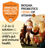 BioGaia Probiotic Junior Immune & Gut Health Tablets | New Format | Probiotic + 800 IU of Vit. D | 30-Day Supply/Chewable Tablets | For kids & Teens | Eases constipation | Helps maintain immune function | Development of bones and teeth | Prevent episodes