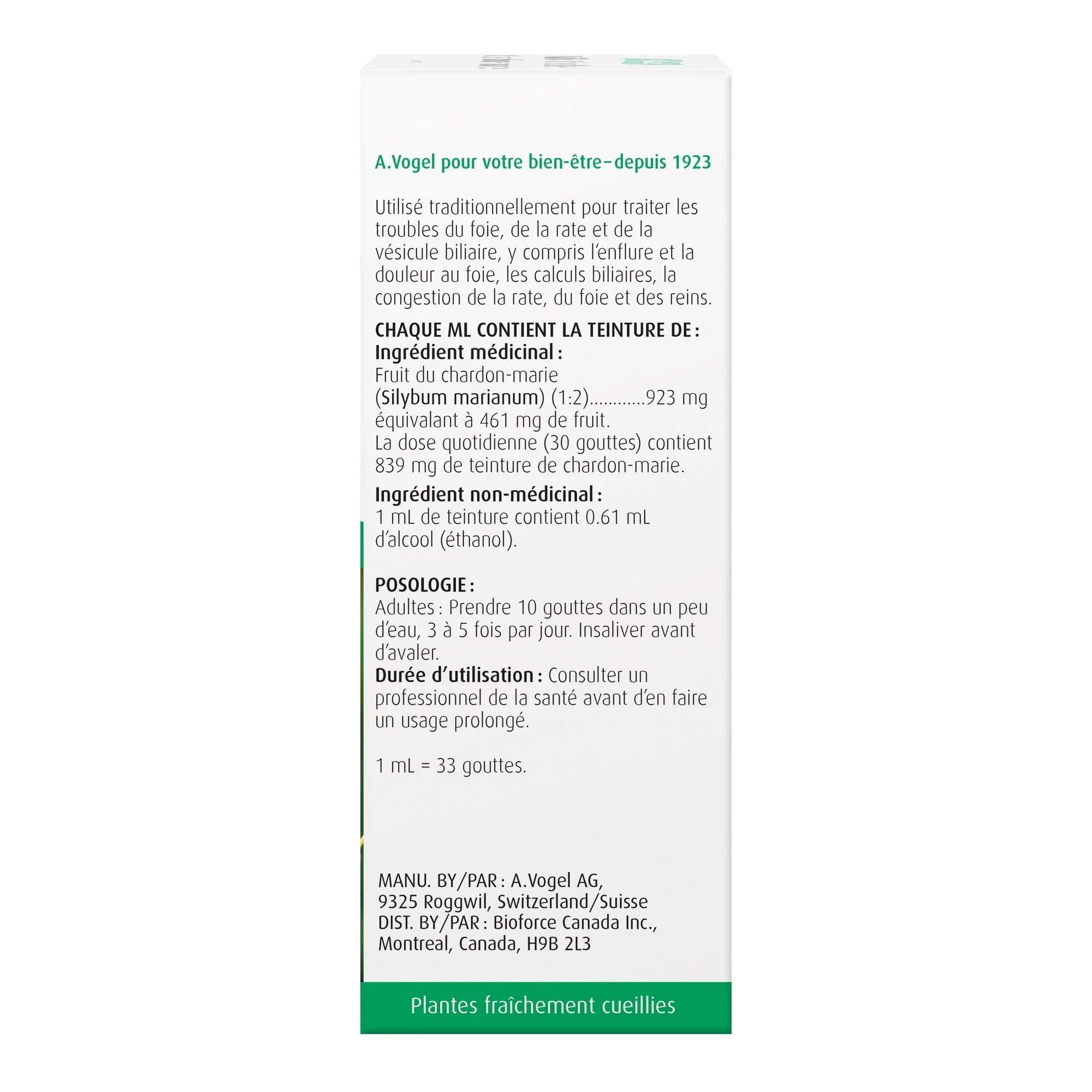 A.Vogel Milk Thistle - Liver Supplement for Liver Health and Gallstones - Treats Symptoms Caused by Liver Pain - Hepatic Pain and Swelling - Sugar, Lactose and Gluten-Free - Vegan - 50 mL