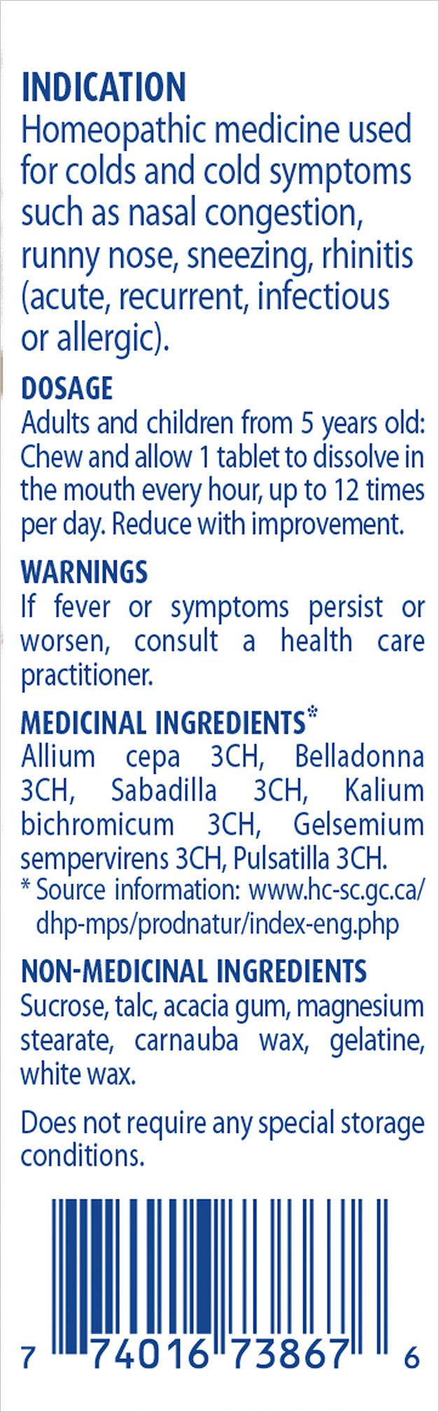 Boiron Coryzalia for colds and cold symptoms, 60 Tablets. Chewable Tablets for nasal congestion, runny nose, rhinitis. Non-drowsy Cold Medicine