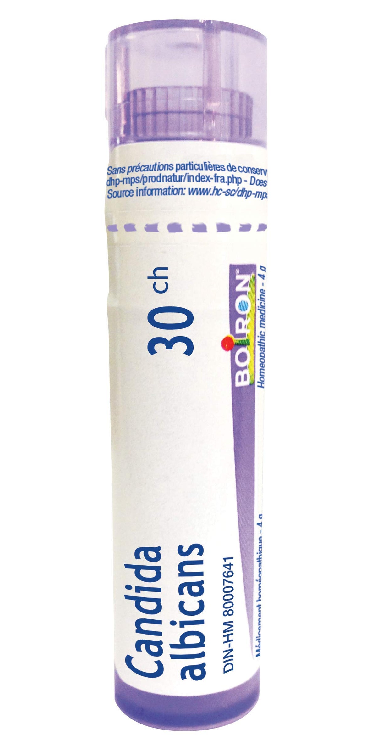 Boiron Candida albicans 30ch,Homeopathic medicine. Each tube contains 4 g (approximately 80 pellets)