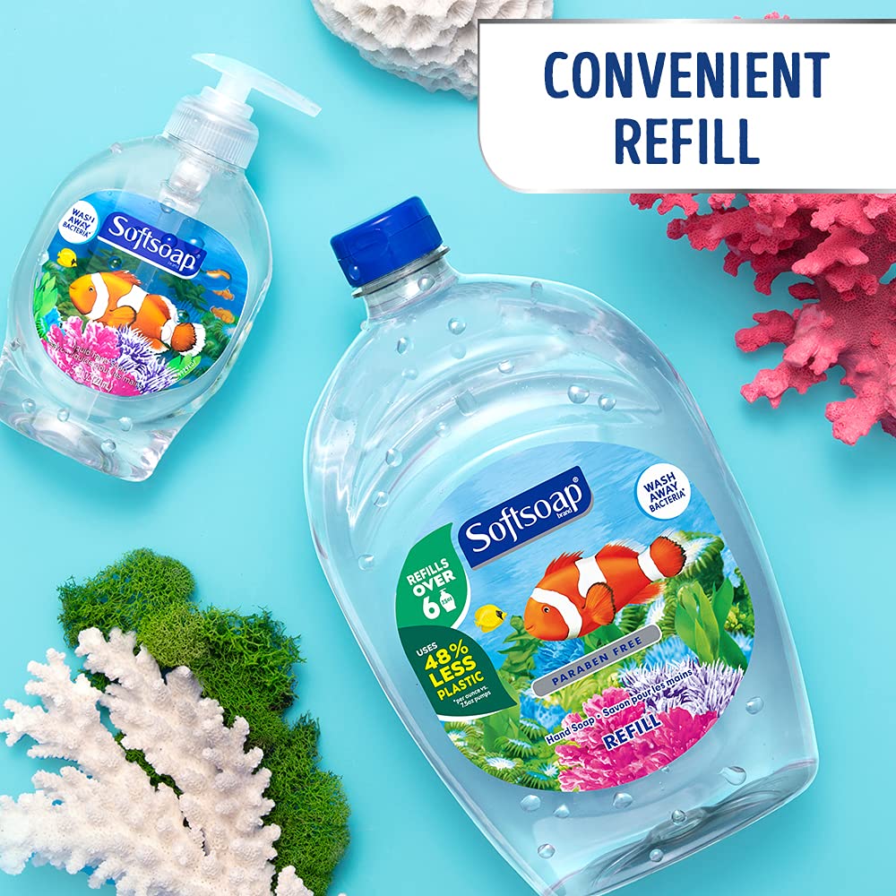 Softsoap Antibacterial Liquid Hand Soap Refill - Aquarium Series - Fresh Scent- Moisturizing Hand Wash, Savon a Main, Dermatologically Tested, for Soft Smooth Skin, 1.47 Liters (Pack of 1) (Packaging May Vary)