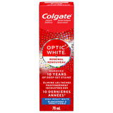 Colgate Optic White High Impact Whitening Toothpaste – Minty Fresh Taste – Enamel Safe Fluoride for Cavity Protection with Hydrogen Peroxide, 70 mL