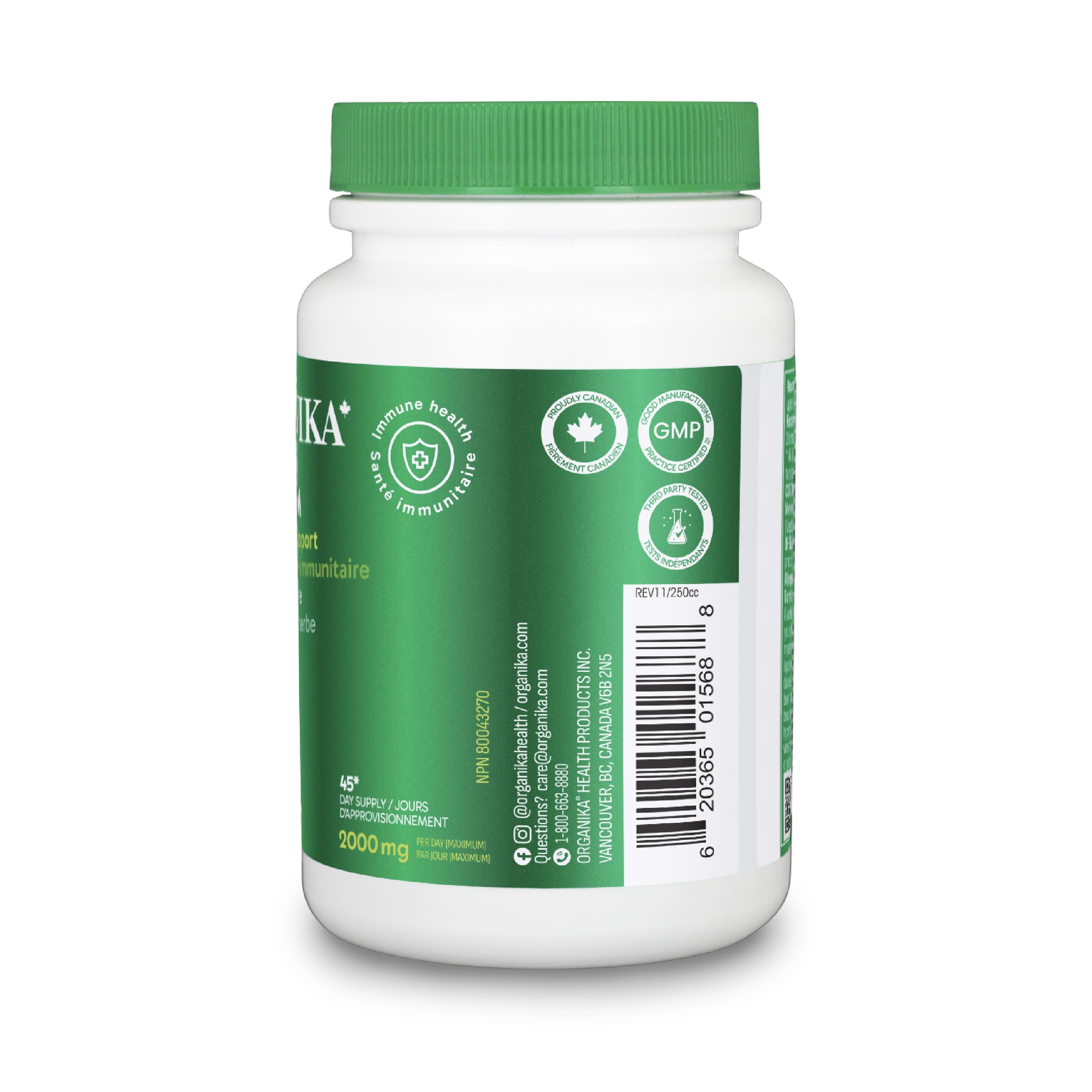 Organika Colostrum (Bovine)- Immune Support, Grass-Fed- 90caps