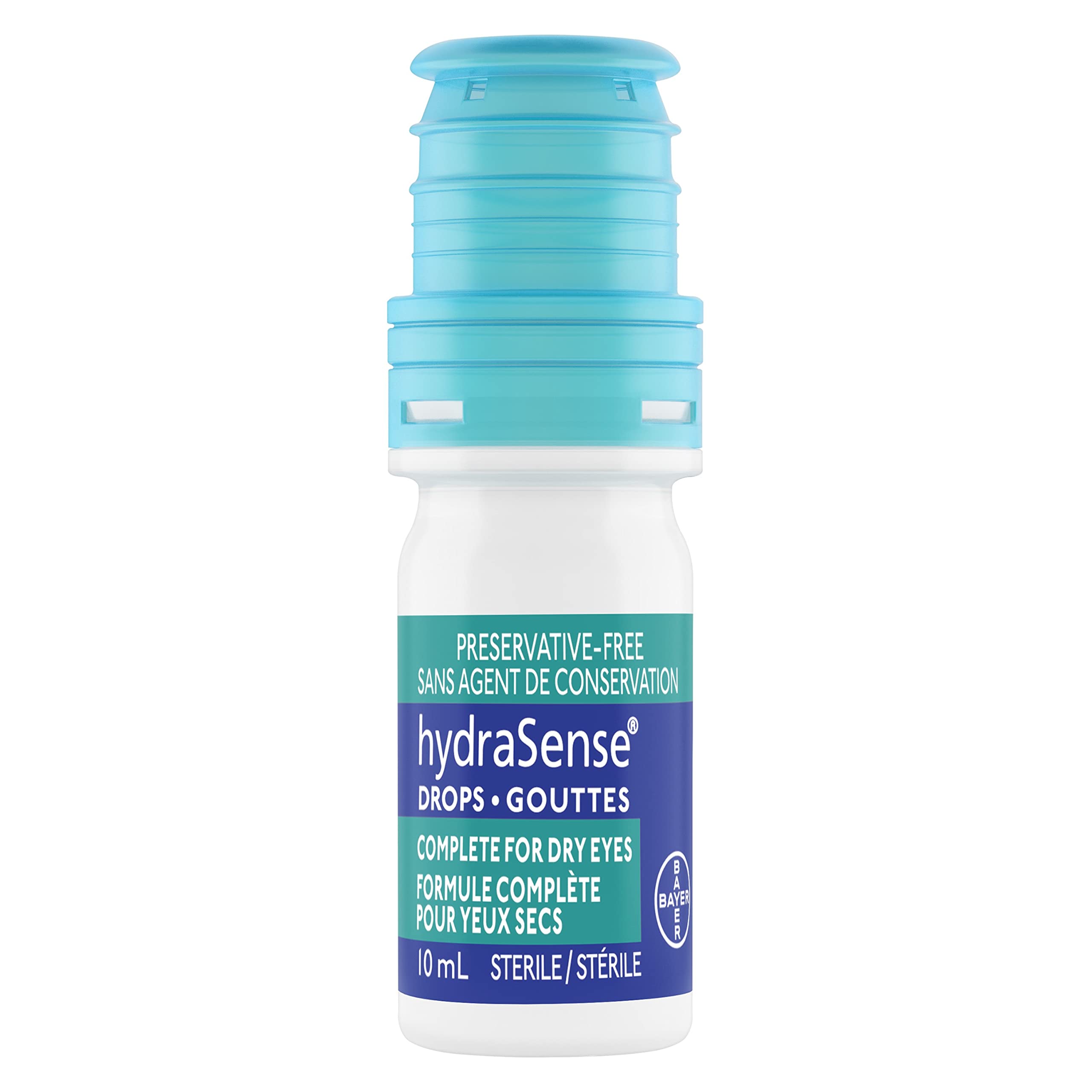 hydraSense Complete Eye Drops For Dry Eyes - Preservative Free Eye Drops For Dry Eye, Immediate Comfort and Relief From Dry Eyes, Naturally Sourced Lubricant, Compatable With Contact Lenses, 10mL