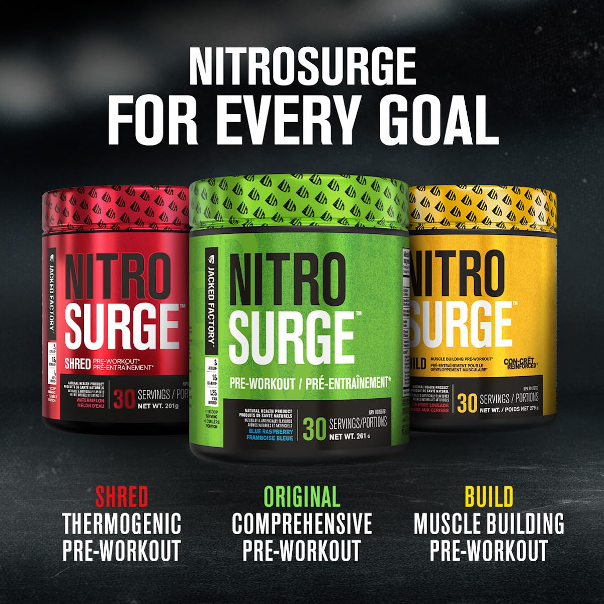 Nitrosurge Build Pre Workout - PreWorkout Powder w/Con-Cret Creatine HCL, Beta Alanine, & L-Citrulline for Increased Energy, Focus, & Muscle Growth - 30 Servings, Cherry Limeade