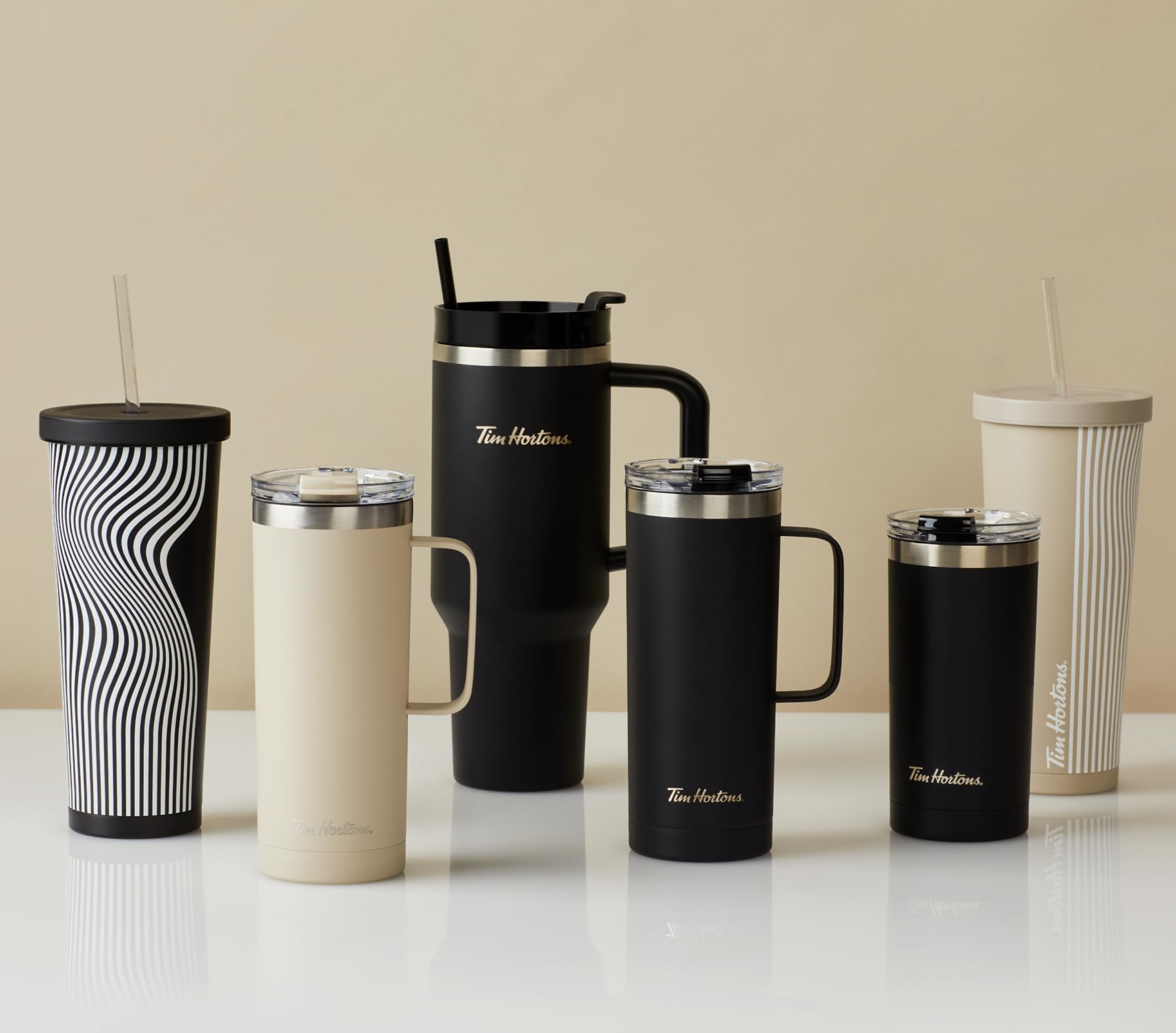 Tim Hortons | 20 oz Black Stainless Steel Travel Mug with Lid
