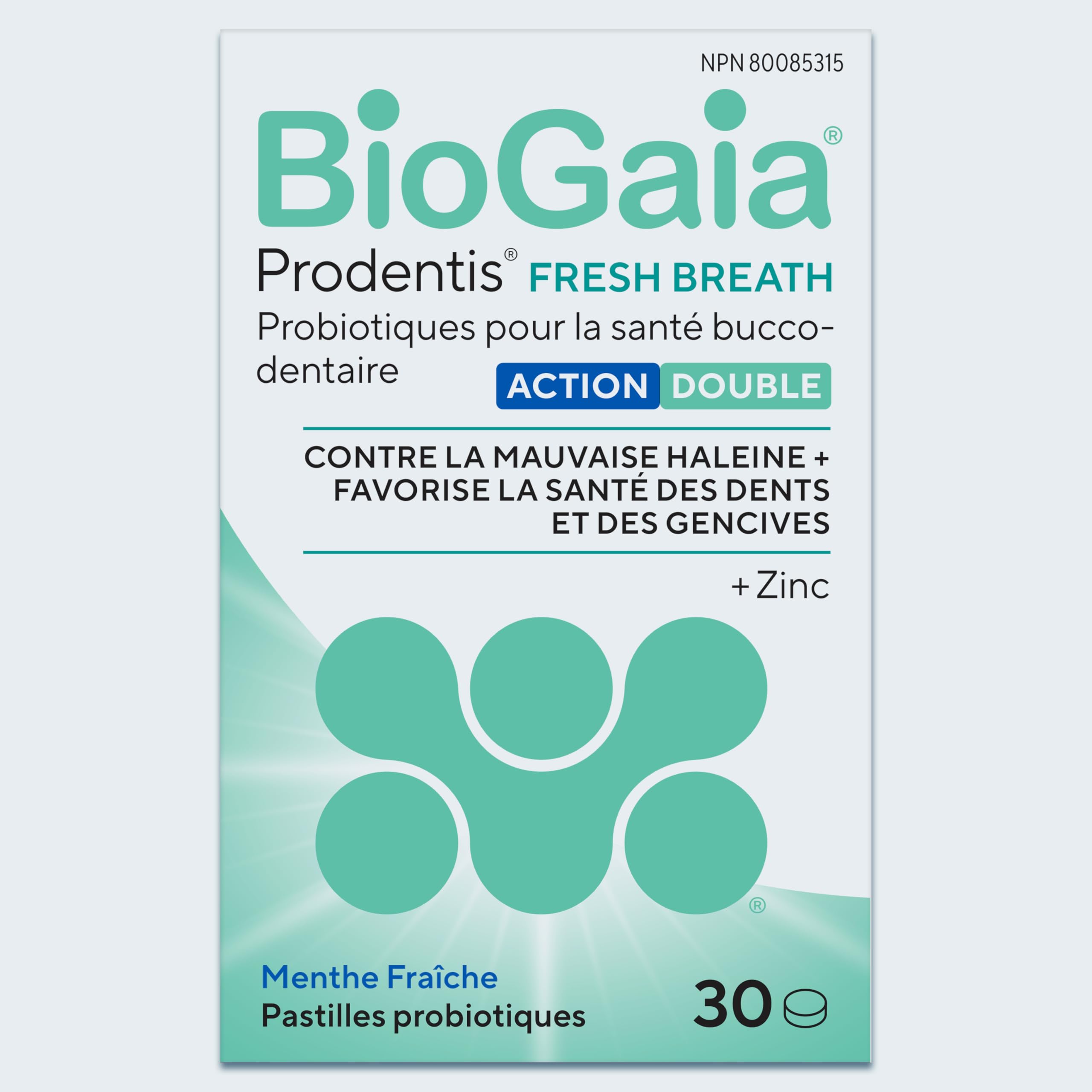 Prodentis Fresh Breath + Zinc | Fights Bad Breath | Dental Oral Probiotic Lozenges | for Adults | Clinically Proven Dental Probiotics | Promotes Good Oral Health & Gut Health Too | 30 Fresh Mint-Flavored Lozenges