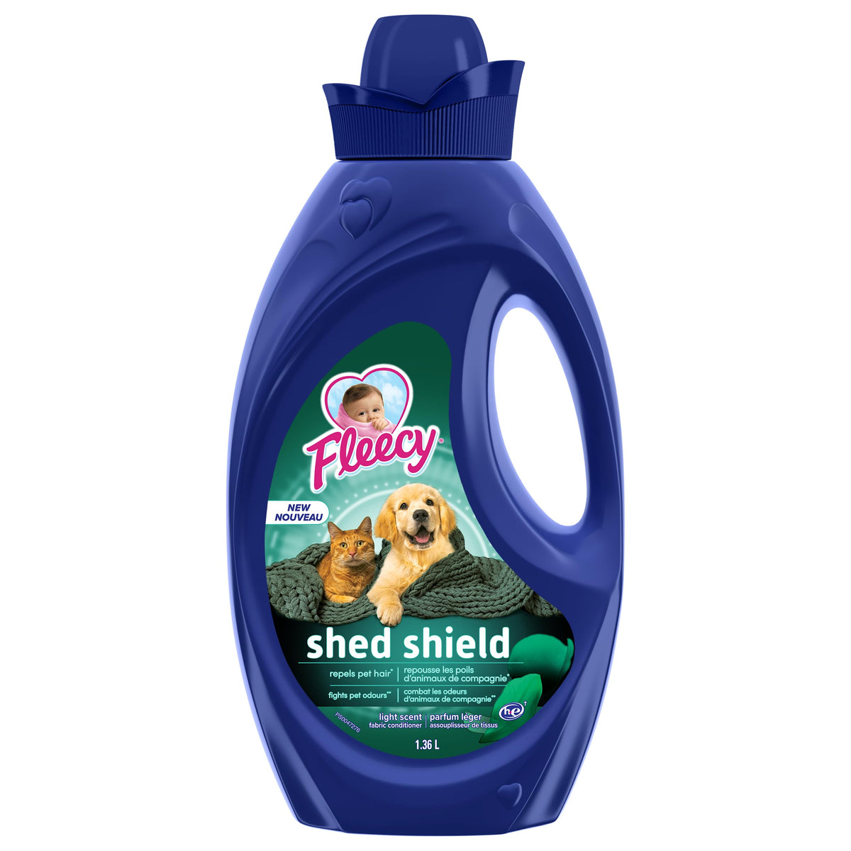 Fleecy Shed Shield Fabric Softener, Light Scent, Pet Hair and Odour Guard - 1.37L