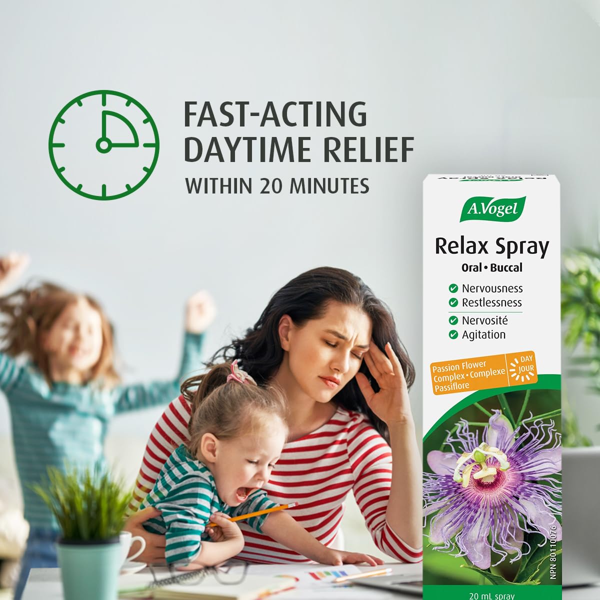 A.Vogel Relax Oral Spray - Stress Relief Supplement - Sleep Aid During Times of Mental stress - Extracts of Passion Flower, Lemon Balm and Zinc - Gluten-Free, Lactose-Free and Vegan - 20ml