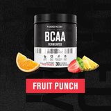 BCAA Powder (Fermented) - 6g Branched Chain Amino Acids Supplement for Enhanced Recovery, Reduced Fatigue, Increased Strength, and Muscle Growth - 30 Servings, Fruit Punch