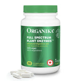 Organika Full Spectrum Plant Enzymes- Helps Break Down Carbs, Fat, Protein, Dairy- 120 vcaps