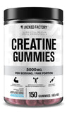 Jacked Factory Creatine Gummies 5g Daily Dose (1g per Gummy) - Creatine Monohydrate Gummy for Men and Women, Vegan-Friendly, Travel-Friendly, Third-Party Tested - 150 Gummies, Blue Raspberry