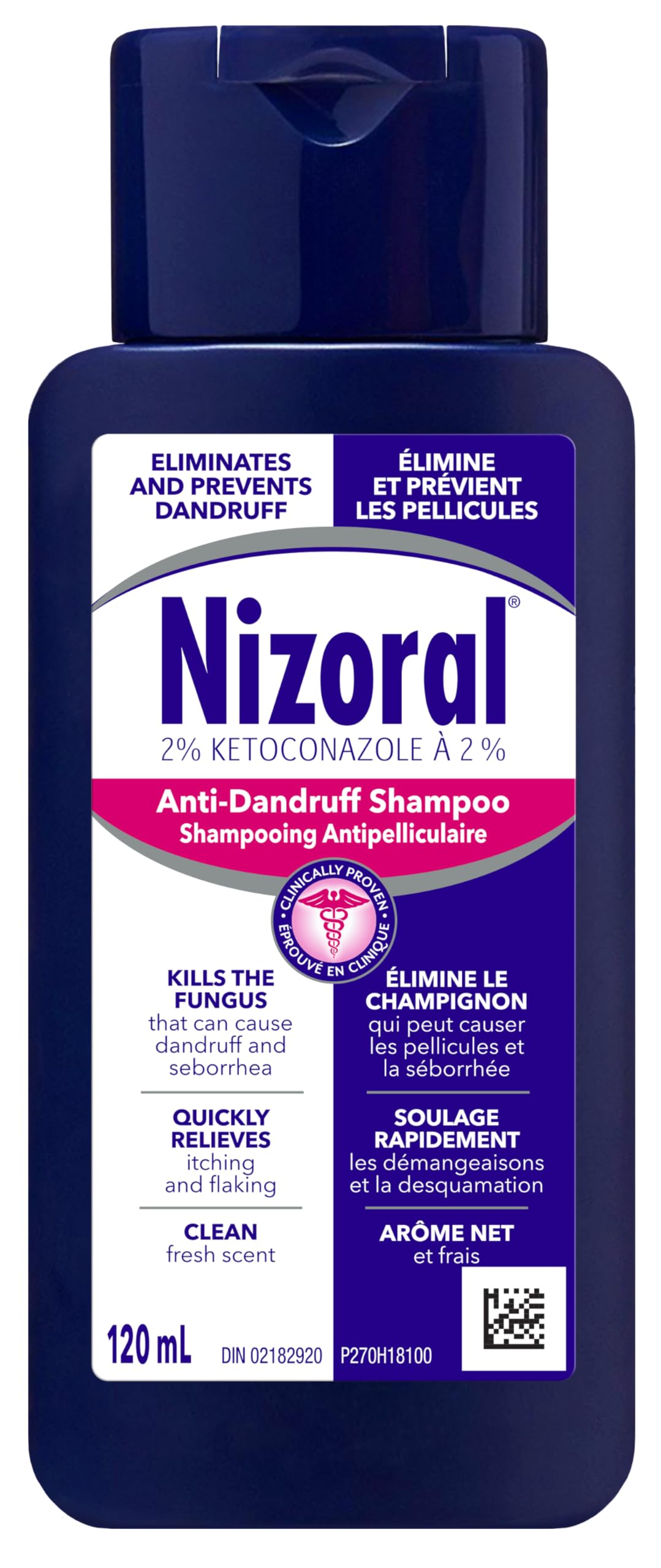 Nizoral Anti-Dandruff Shampoo with 2% Ketoconazole, Fresh Scent, 120ml