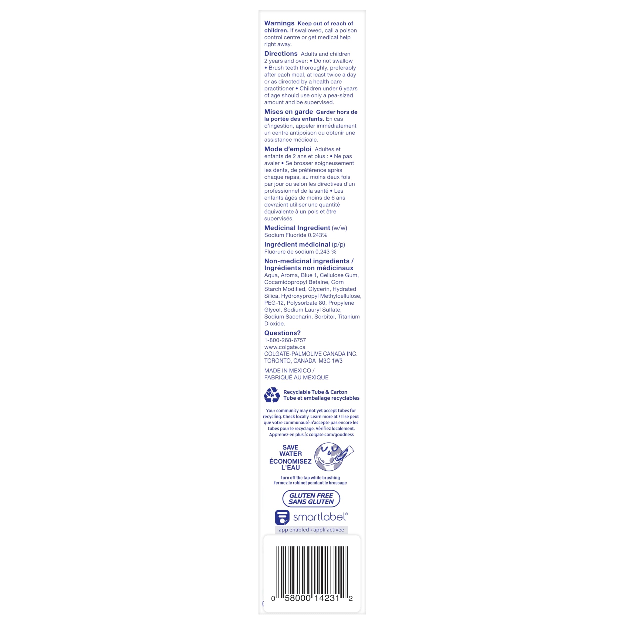 Colgate MaxFresh Cool Mint Gel Toothpaste - Fluoride Whitening Formula with Enamel Protection for a Fresh Clean Smile - Dentifrice for Daily Oral Care 150ml, 3 pack