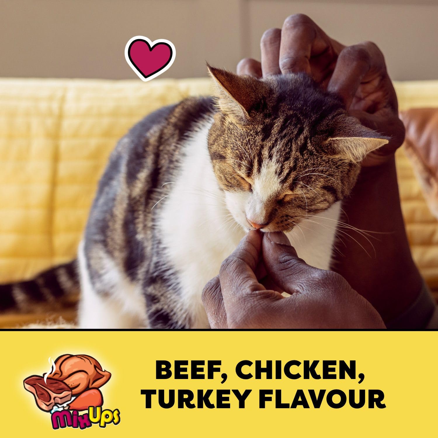 TEMPTATIONS Mix-Ups Cat Treats, Chicken, Turkey, Beef, 180g Pouch (10 Pack)