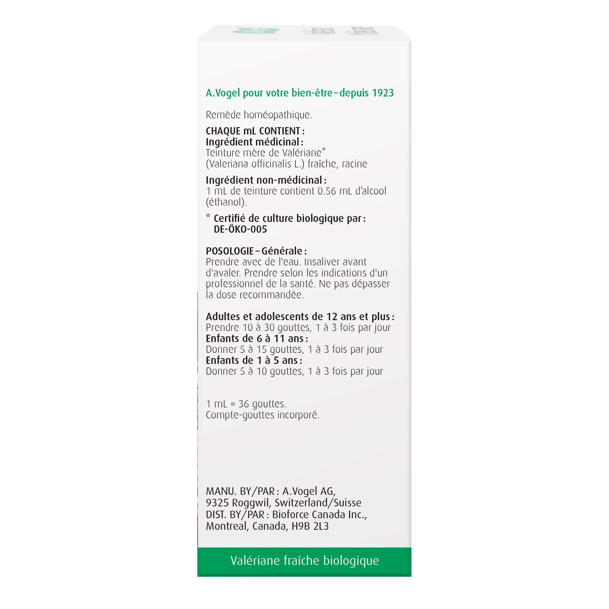 A.Vogel Fresh Organic Valerian Root Extract - Sugar, Lactose and Gluten Free - Vegan and Cruelty-Free - 50mL