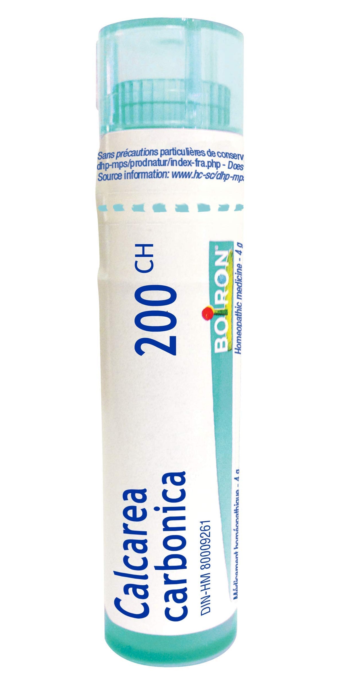 Boiron Calcarea carbonica 200ch,Homeopathic medicine. Each tube contains 4 g (approximately 80 pellets)