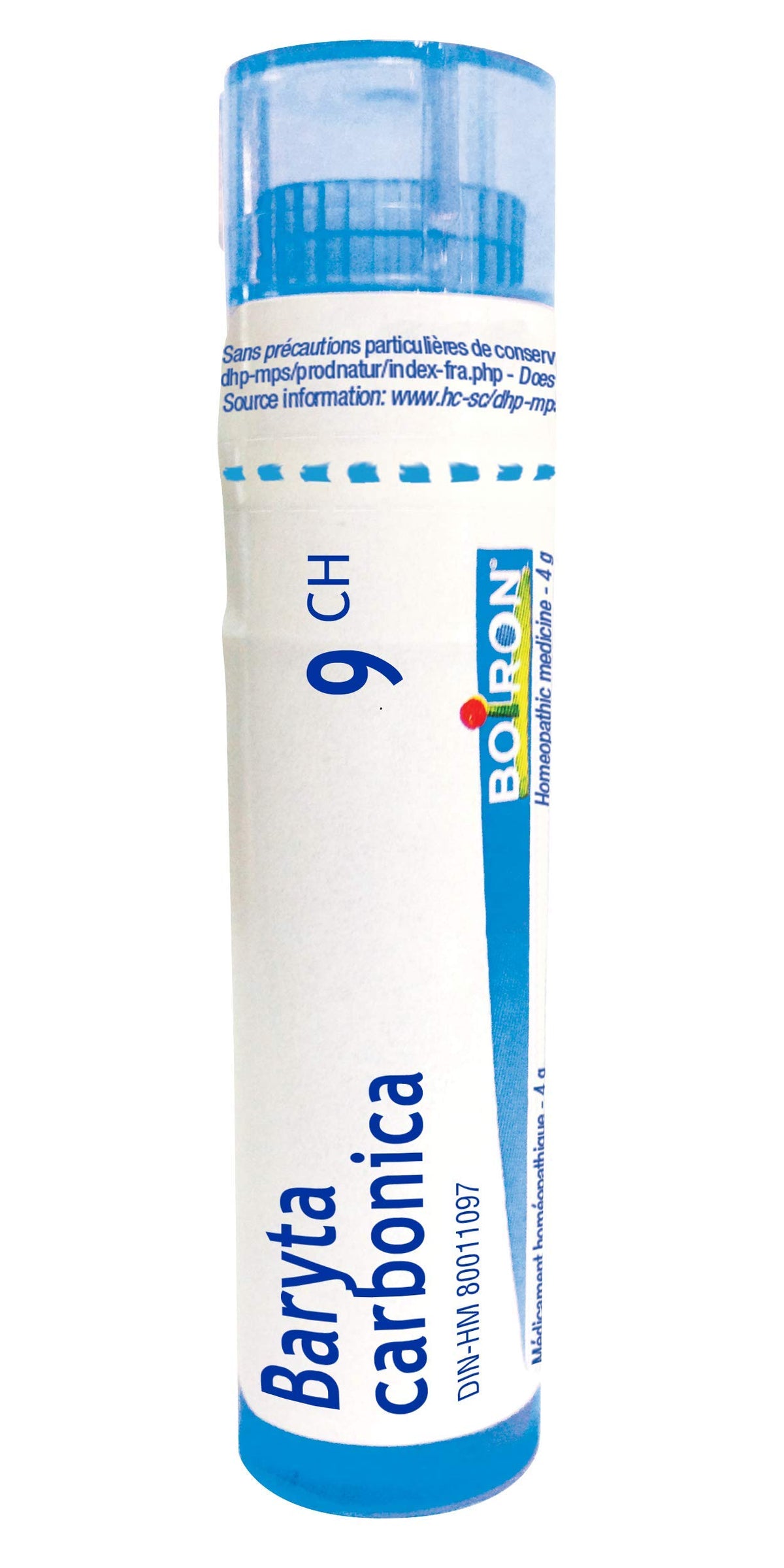 Boiron Baryta carbonica 9ch,Homeopathic medicine. Each tube contains 4 g (approximately 80 pellets)