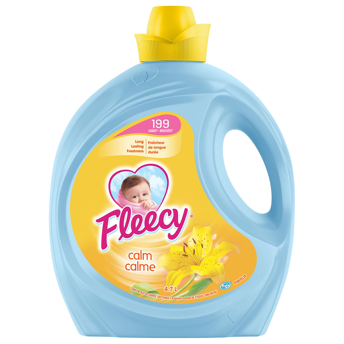 Fleecy Liquid Fabric Softener, Calm, 199 Loads, 4.7L