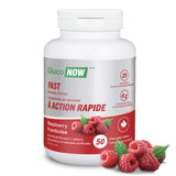 GlucoNOW FAST Glucose Chews, 4g Sugar, Raspberry Flavour - 50 chewable tablets