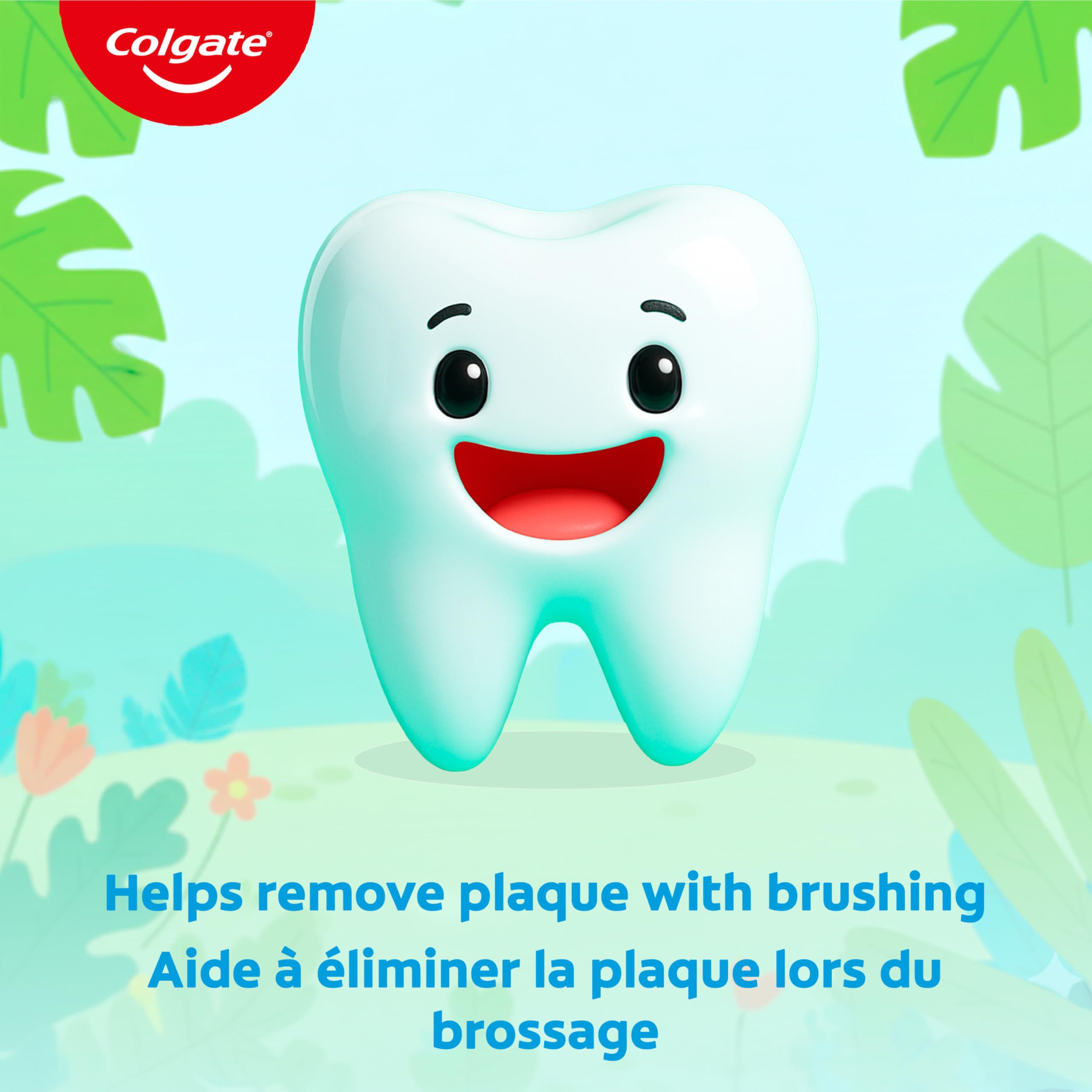 Colgate My First Infant and Toddler Training Toothpaste, Fluoride Free Baby Toothpaste, Ages 0-24 Months, Safe If Swallowed, Gently Cleans and Removes Plaque with Brushing, Mild Fruit Flavour, 40 mL