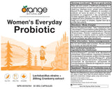 Orange Naturals - Women's Everyday Probiotic, 30 Veg Caps 30-Day Supply - Helps Restore & Maintain Healthy Vaginal Flora, Urinary Care - Probiotic Supplement with Lactobacillus Acidophilus & Rhamnosus