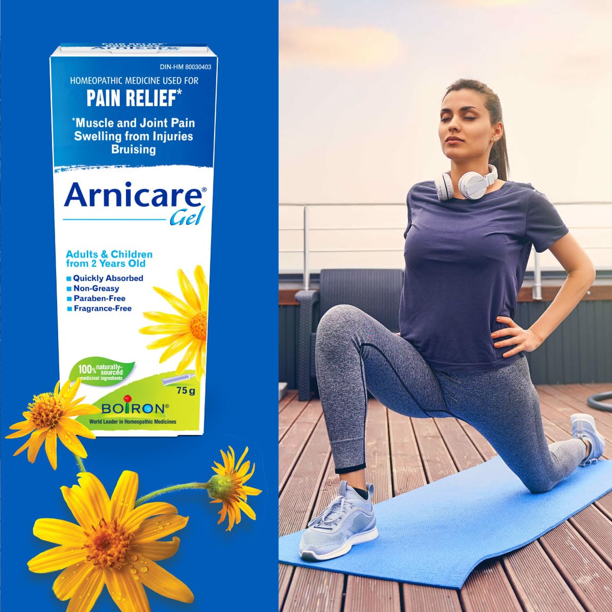 Boiron Arnicare Gel 75g for Pain Relief. Arnicare Gel for the relief of muscle pain and joint pain. Eases resorption of bruises and inflammatory oedema caused by falls, blows, blunt injury or surgery.