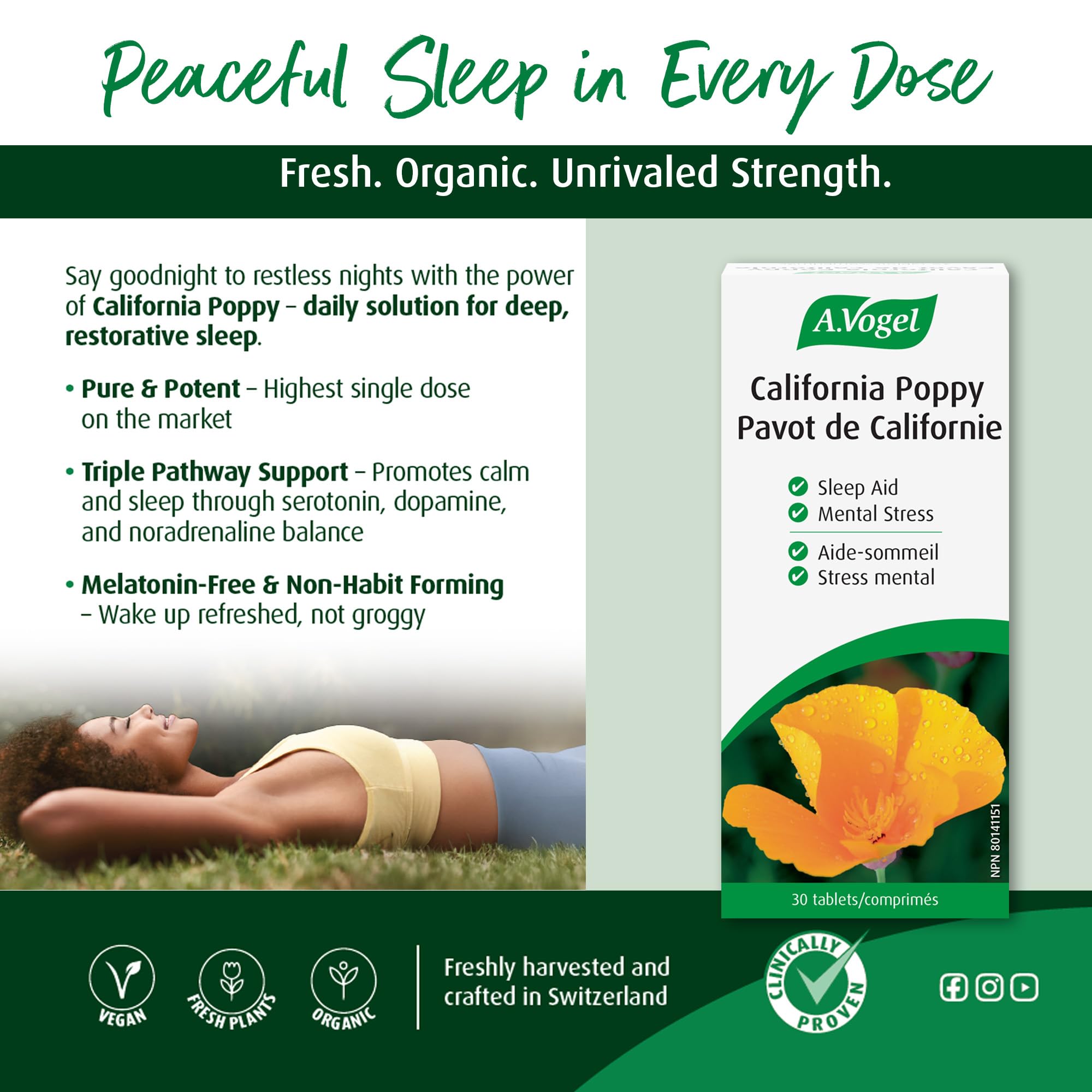 A.Vogel California Poppy – Natural Sleep Aid & Stress Relief Tablets (30 tabs)