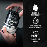 L-Glutamine Powder 500g, 100 Servings - Vegan Fermented L Glutamine for Post Workout Muscle Recovery, Immunity, Digestive Health - Tested & Trusted, No Artificial Fillers - Unflavored